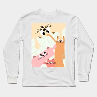 Abstract Cats Long Sleeve T-Shirt